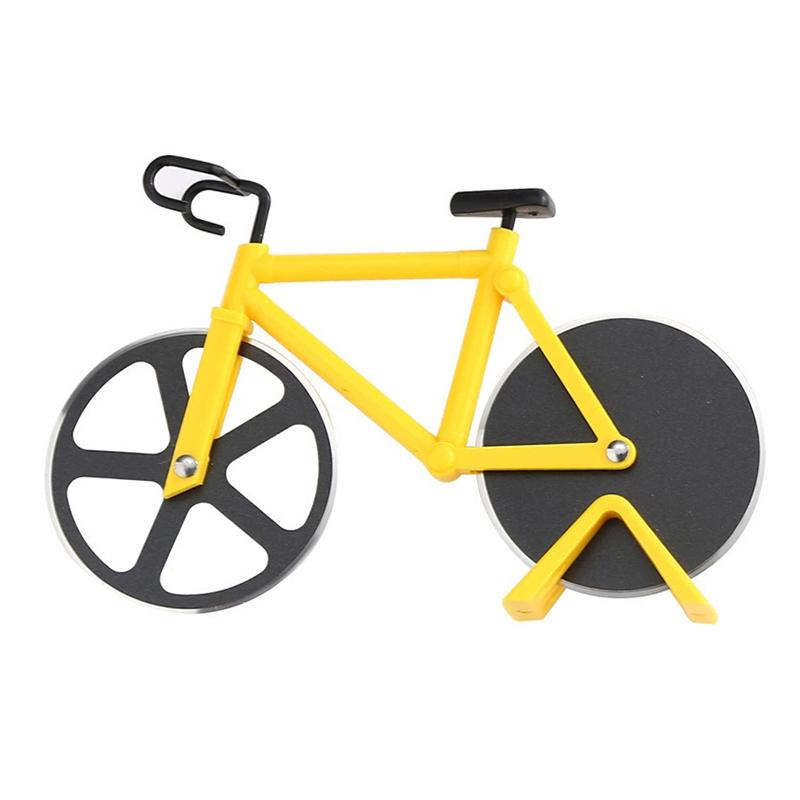 

Stainless Steel Pizza Knife Two-Wheel Bicycle Shape Pizza Cutting Knife Pizza Tool Bike Round Pizza Cutter Knives Kitchen Tools