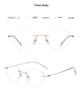 Ultralight Titanium Rimless Women's Cat-Eye Glasses 53 - Elegant Versatile Design