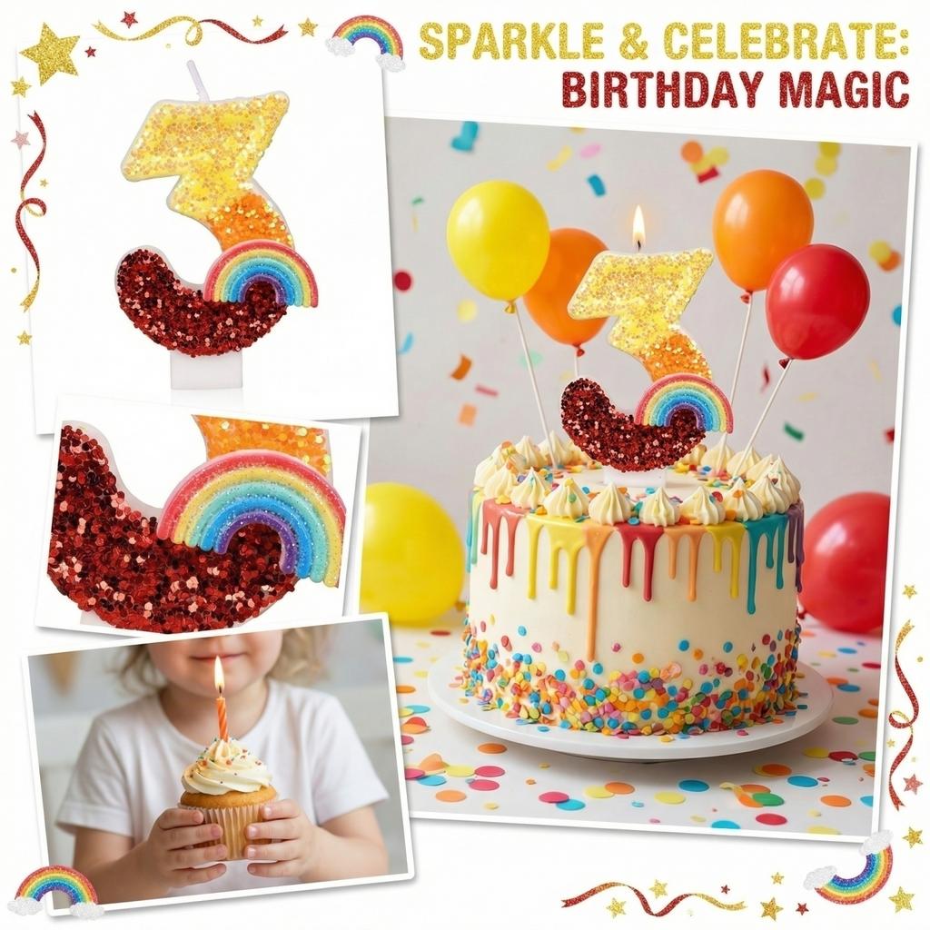 Fashion Cartoon Creative Birthday Candles Party Digital Candles