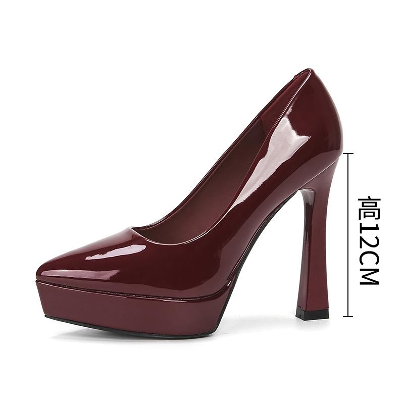 Women's 2025 Spring Simple Solid Color Pointed Toe Stiletto Heels