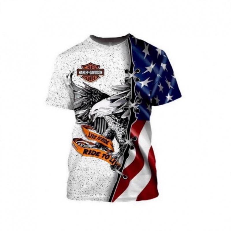 Biker Style! Harley-Davidson Skull Graphic Short Sleeve T-Shirt