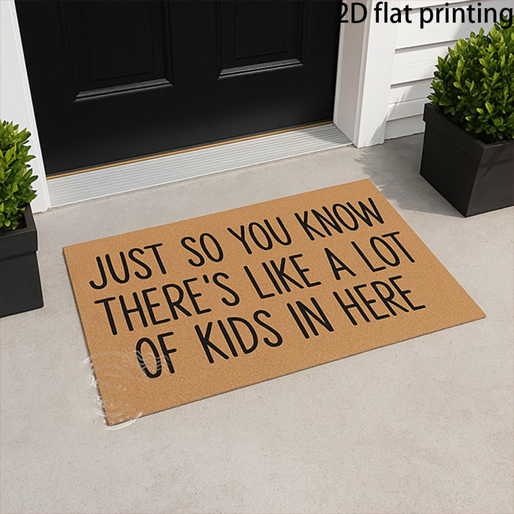 2D Flat-1PC Welcome Cork Doorway Floor Mat , Welcome mats for home decoration.