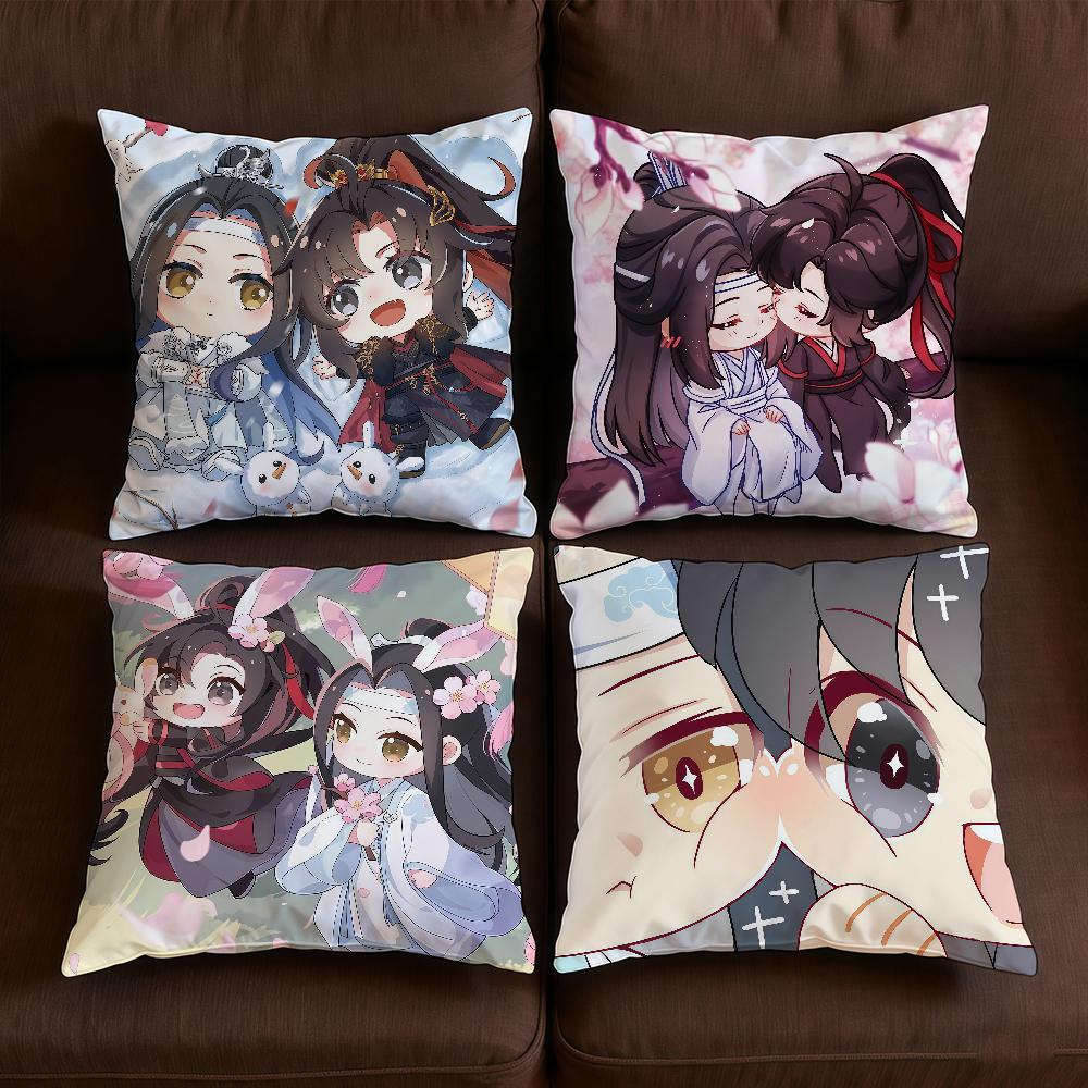 Cushion Cover Soft Anime Mo Case Shi Sofa Dao Living Room Zu Cute Home Comfortable Office Decor Protective Pillow