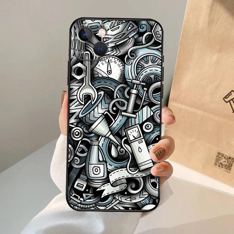 

Automobile Spare Parts Car Engine Case For iPhone 17 Pro Max 17Pro Shockproof Cover For iPhone 17 Air Funda iPhone 17Pro MAX