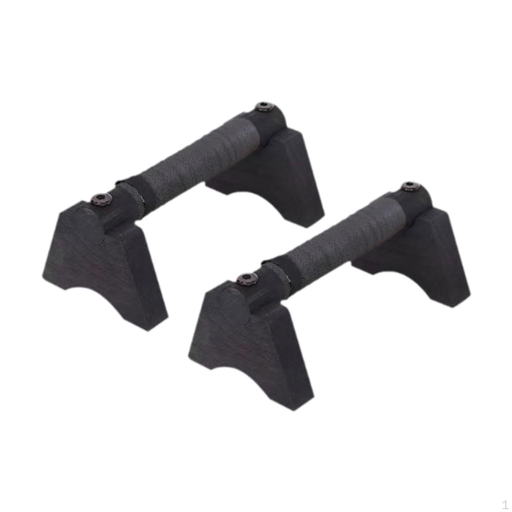 2 Pack Wooden Push Up for Strength Training, Men And Women, Handles, Parallelepipe Body