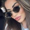Women's Diamond-Shaped Sunglasses: High-End Hot Girl Style, Personalized European and American Design