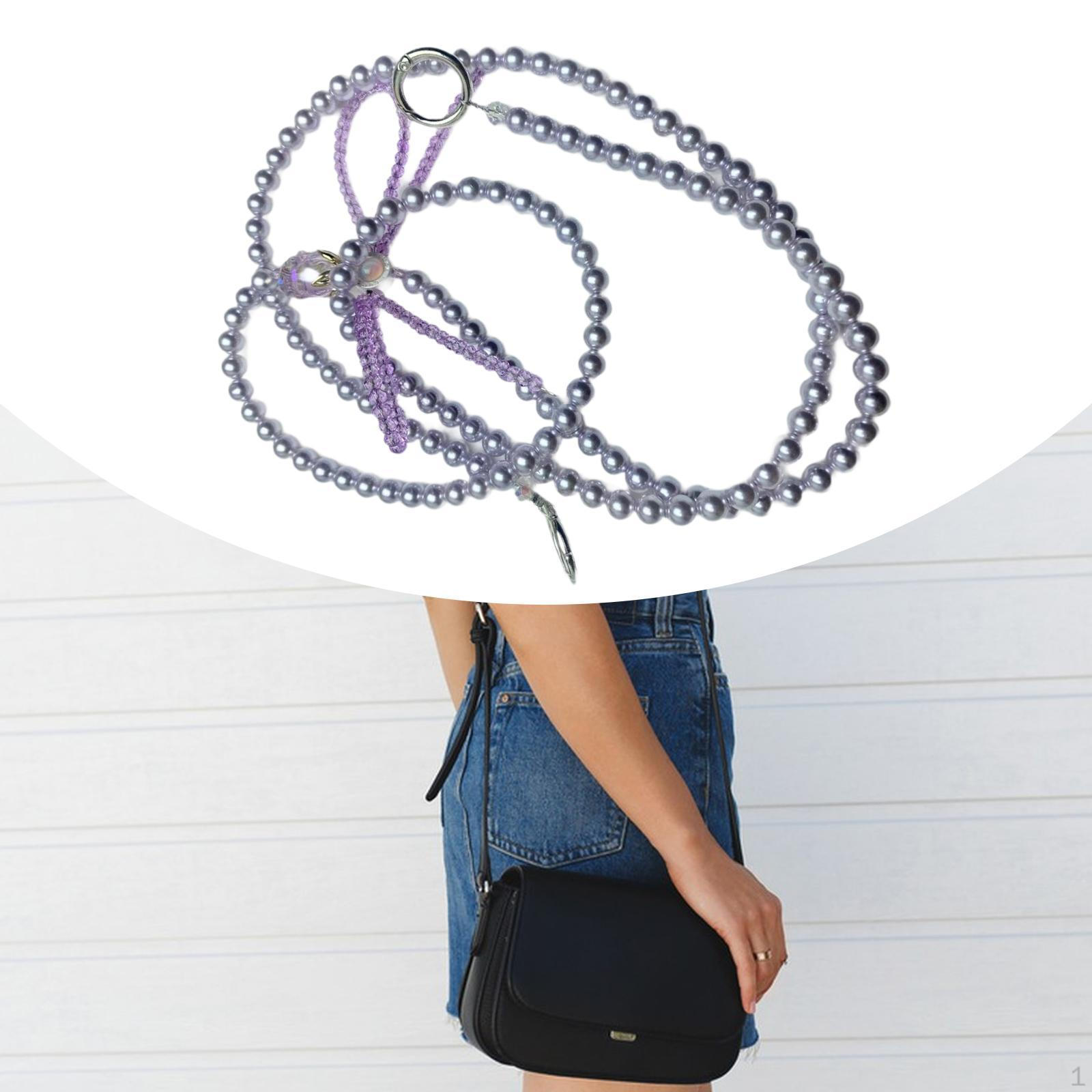 

Бусины телефон шнурок кроссбоди подвеска украшение легкие металлические зажимы ремешок подвеска фиолетовый