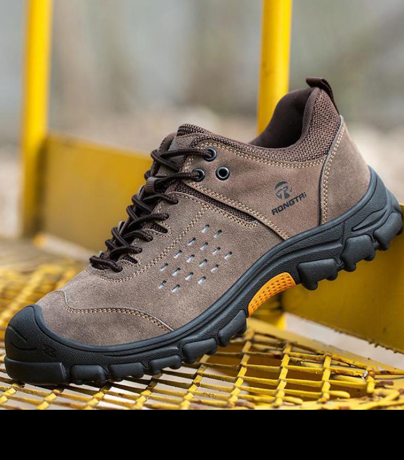 New Men Safety Shoes with Steel Toe Cap Anti-smash Work Sneakers Construction Site Safety Boots Indestructible Welder Protection