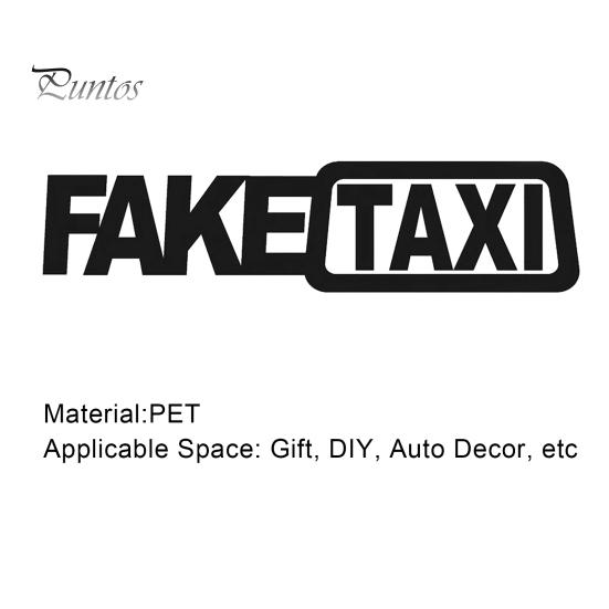 Funny Car Sticker FAKE TAXI Drifting Fake Taxi Sign Race Auto Vehicle Decal Decoration