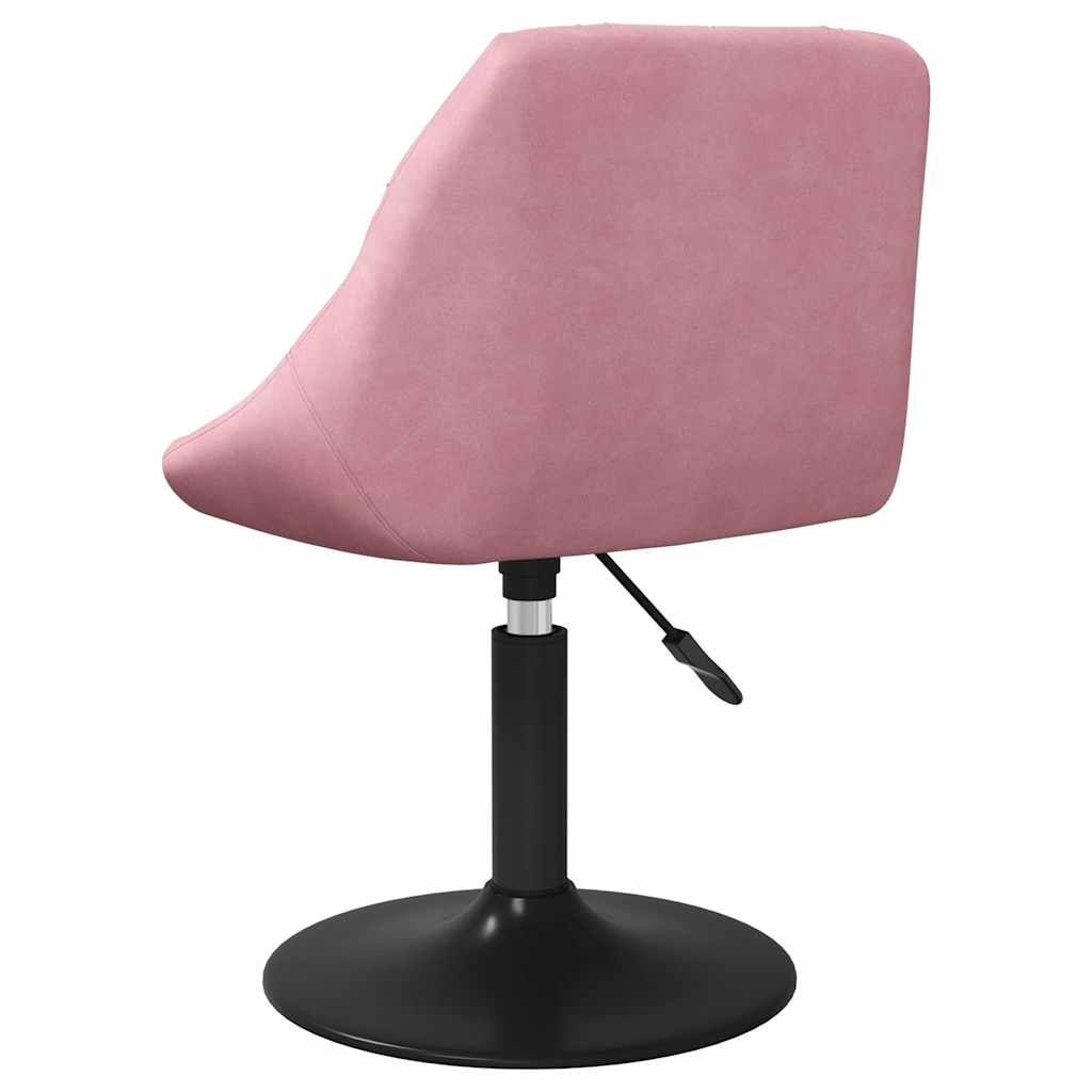 Dining Room Chairs 2 Pcs Swivel Pink Velvet