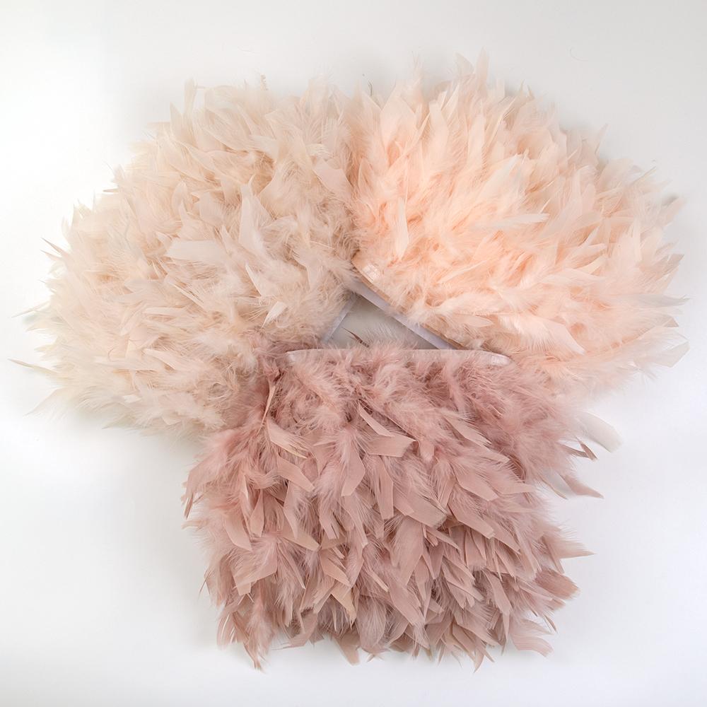 1M/5M/10M Turkey Feathers Trim 10-15Cm Fluffy Feather Ribbon For Crafts Accessories Wedding Party Clothing Sewing Decoration