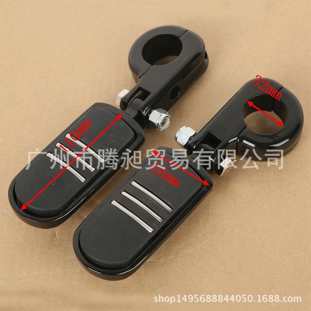 32mm Motorcycle Footrest Mount for Harley Cruiser - Modified Bumper Add-on