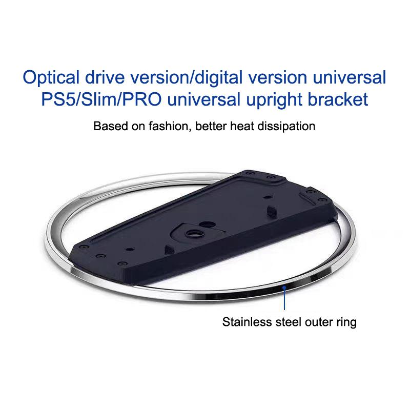 For Ps5 Slim Vertical Stand Game Console Base Bracket Metal For Playstation 5 Slim Ps5 Vertical Stand Holder Disc / Digital