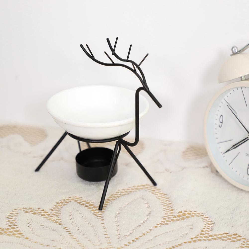 Suport lumânare arzător aromaterapie ulei esențial fier formă cerb decor casă