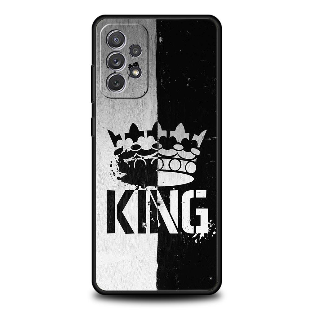 

Чехол для телефона King Queen Lovers для Samsung Galaxy A51 A71 A21S A12 A11 A31 A52 A41 A32 A23 A33 A53 A73 A03S A13 5G Samsung A32