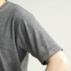 All-in-one T-shirt, merino wool, V-neck, short-sleeved shirt, quick-drying, durable odor-resistant, temperature-regulating, moisture-regulating, charc