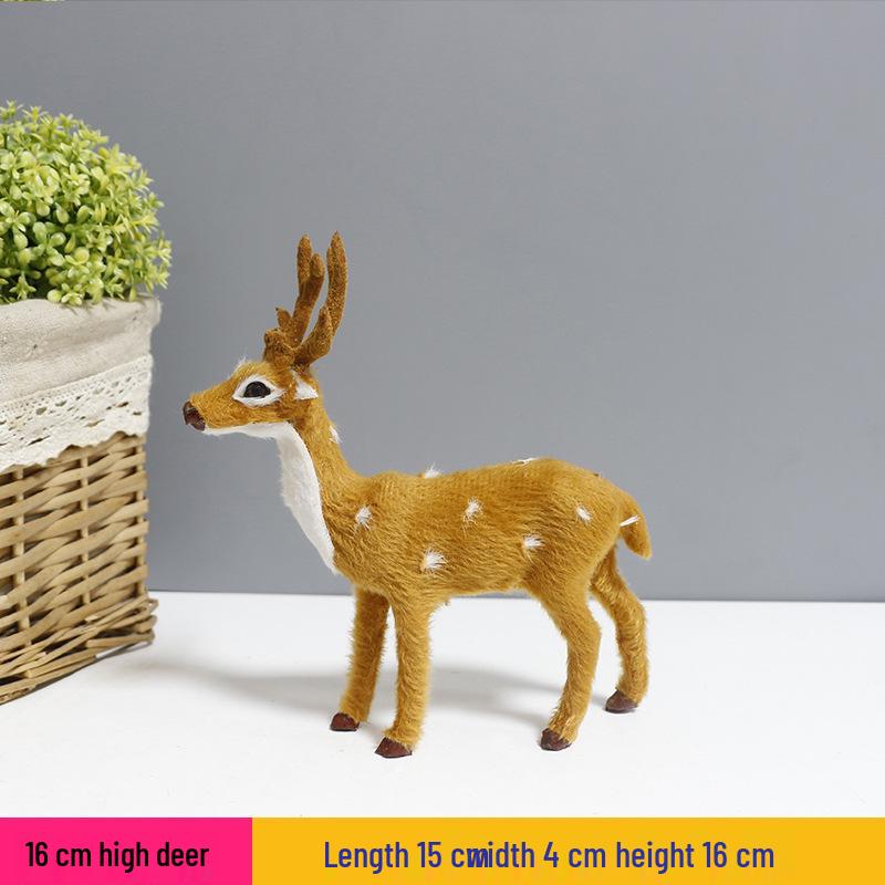 Luminous Reindeer Pulling Cart, Hanging Ornament with Antlers Hat for Christmas Tree Decoration