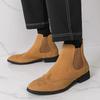 Men High Tops Boots High Quality Suede Leather Casual Boot Classic Chelsea Boots for Men Slip-On Ankle Boot Business Dress Boots
