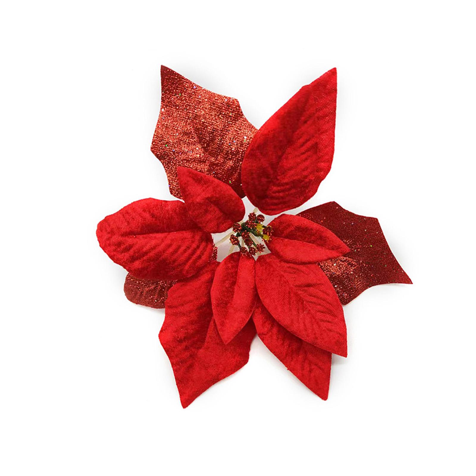 

Рождественские цветы Рождественские елочные украшения Ткань Имитация цветов