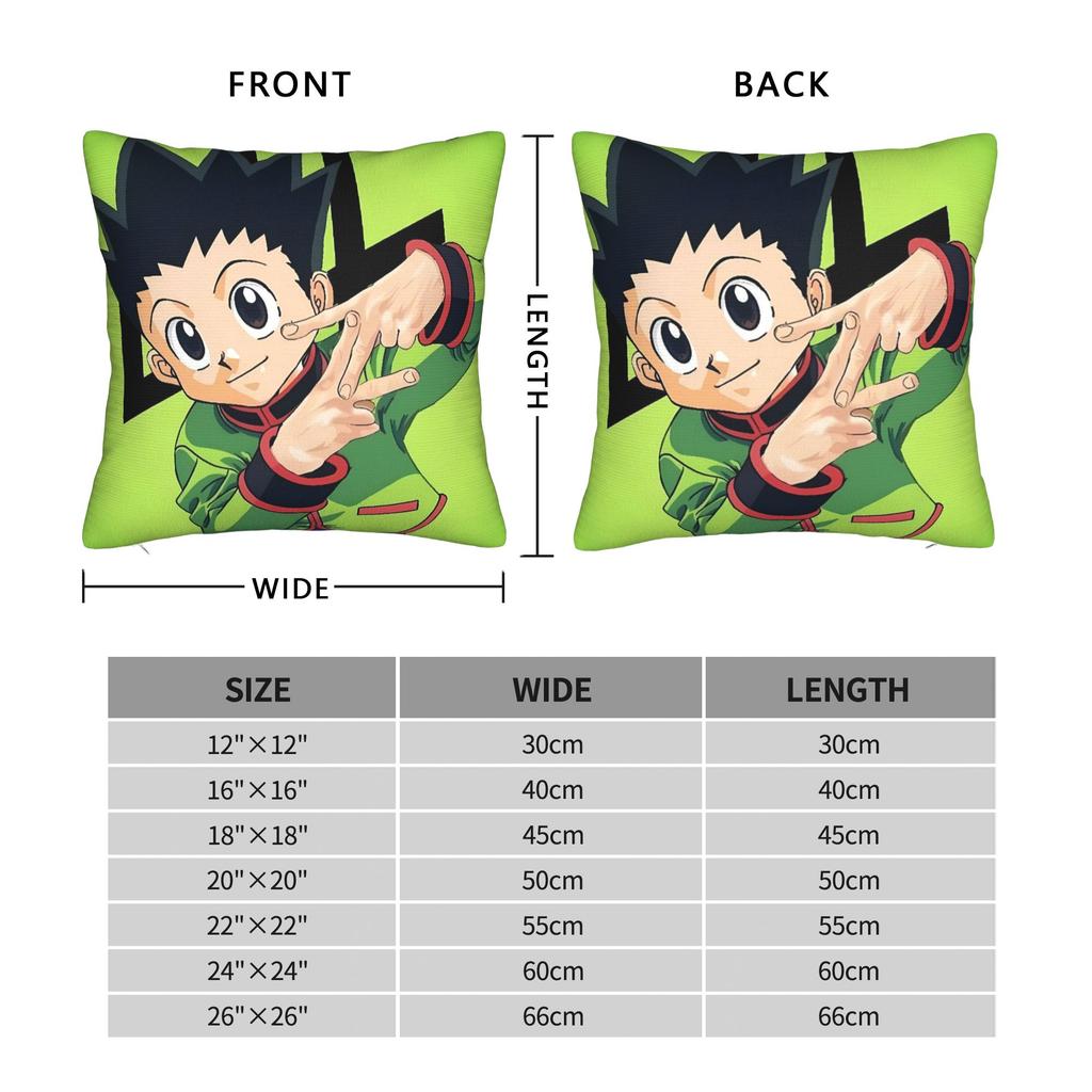 Anime Gon Pillow Case Custom Pillow Cover For Chair Sofa Home Decor Retro Trendy Cushion Cover