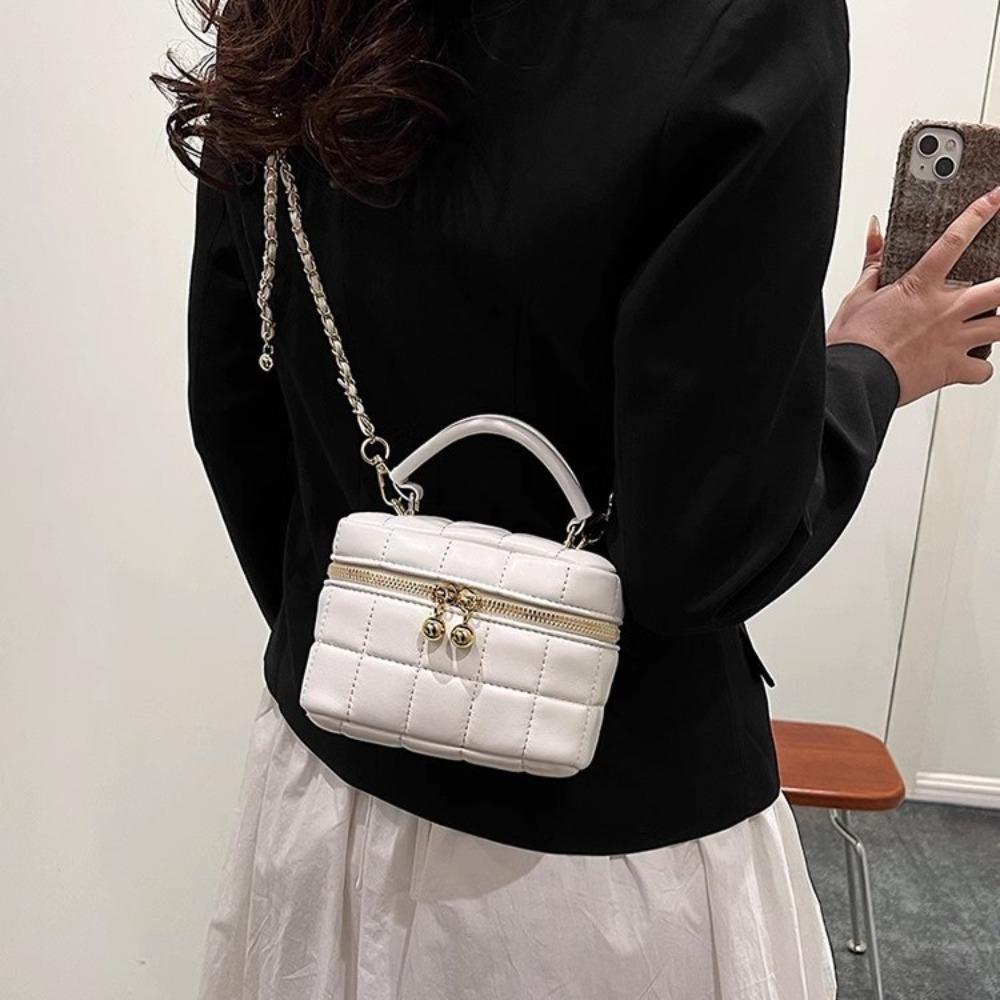 Мини-сумка на ромбовидной цепочке женская летняя новая универсальная сумка-мессенджер высококачественная текстура модная сумка бежевый