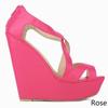 Dámske lodičky Patent Platforma Peep Toe Wedges Topánky na vysokom podpätku topánka