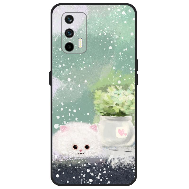 Funda Para Realme GT 5G Funda RMX2202 Cubierta Trasera de Silicona Suave Para OPPO Realme GT 5G 6.43 pulgadas Dibujos Animados TPU Parachoques de Teléfono Bolsas Estuche
