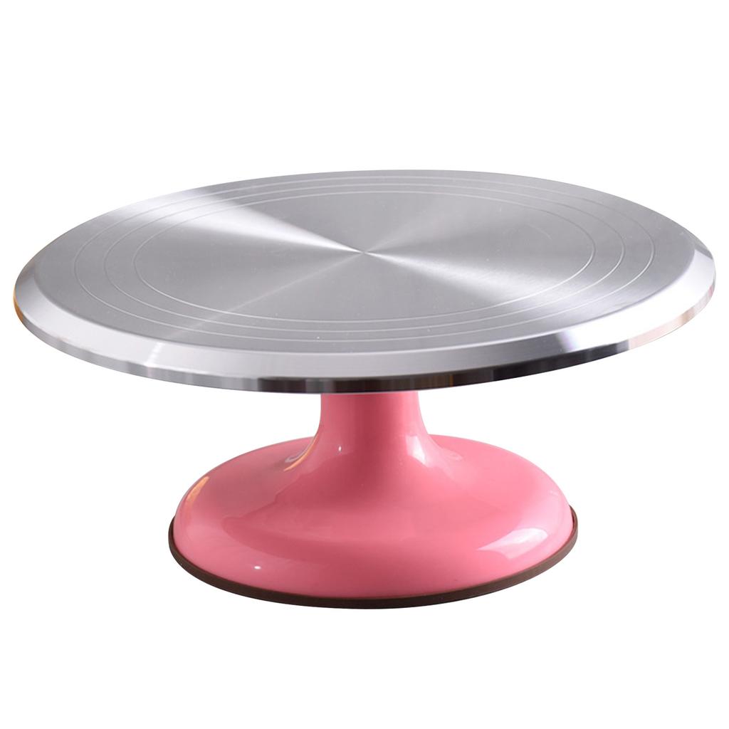 10 Inch Revolving Cake Decorating Stand Professional Aluminum Alloy Cake Turntable for Home Cake Decorating Supplies