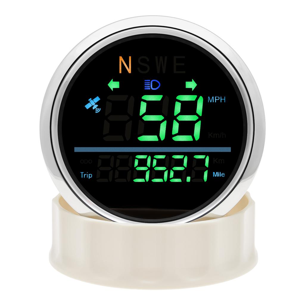 85mm Digital GPS Speedometer For Car Truck Boat Motorcycle Speed Gauge with GPS Antenna Odometer Trip KMH MPH Compass Gauge