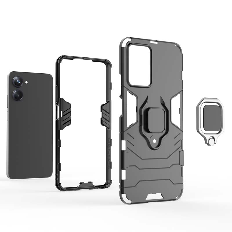 Shockproof Case For Realme 10 11 Pro Plus 9 9i RMX3630 4G 5G Cover Ring Stand Armor Back Coque for OPPO A17 A17K Phone Case