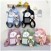 23x10x31cm Purple Kindergarten Children's Backpack Green Cub Stuffed Toy Rucksack Light Cute Rabbit Cartoon Girl Adjustable Shoulder Strap Knapsack