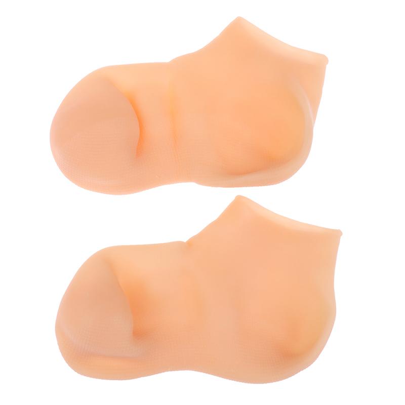 1 Pair Silicone Moisturizing Gel Heel Socks Cracked Foot Skin Care Protector