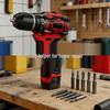 Rechargeable Lithium Battery Electric Drill and Screwdriver Set for Household and Concrete Drilling.
