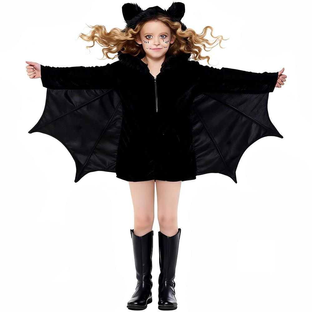 Halloween Parent-Child Dress, Girls' Bat onesie, Stage Dress, Girls' Prom Party