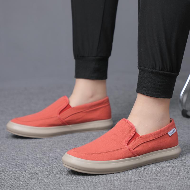Fashion 2025 Men's Canvas Shoes Spring Summer Casual Low Top Slip On Korean Version Trend Lazy Driving Shoes BD23045