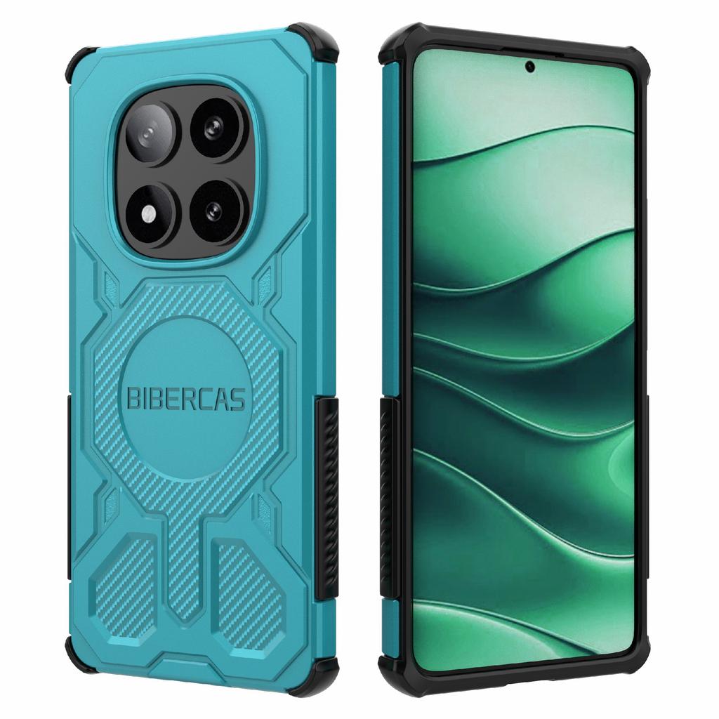 Série BIBERCAS J-16 Para Xiaomi Redmi Note 14 Pro 5G Capa Compatível com MagSafe Anti Queda TPU+PC Capa de Telefone