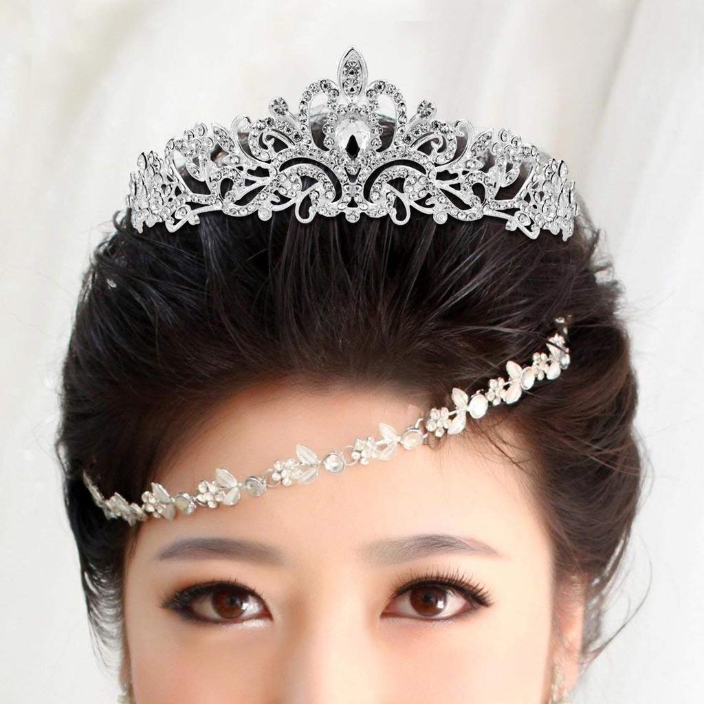 Haarschmuck cnomg Krone Diadem Kinderfotografie Party Mädchen Hochzeit Konfirmation Geburtstagsfeier Braut Haarschmuck 17 x 9 x 5 cm