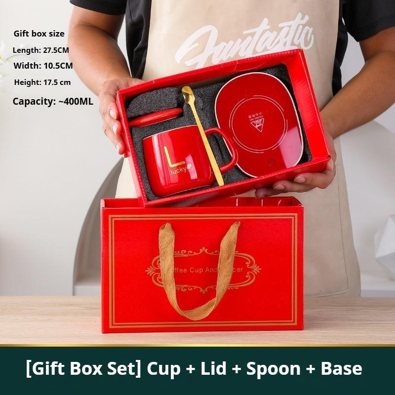 

USB Перезаряжаемая Теплая Суповая Кружка с Ложкой и Набором Сумки для Хранения Кружка для Завтрака из Нержавеющей Стали и Складная Ложка Пищевой Термос красный