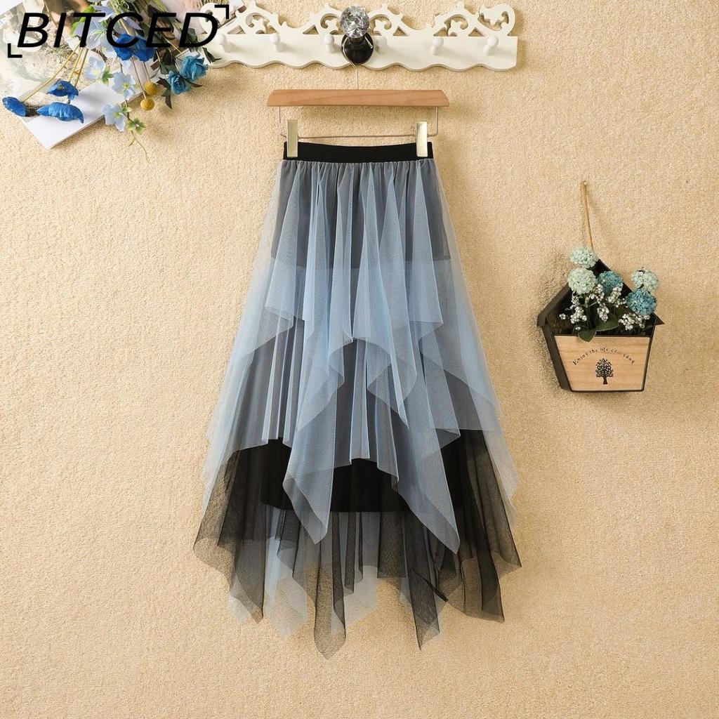 BITCED Damenmode Lässig Einfarbig Druck Sommer Frühlingsrock