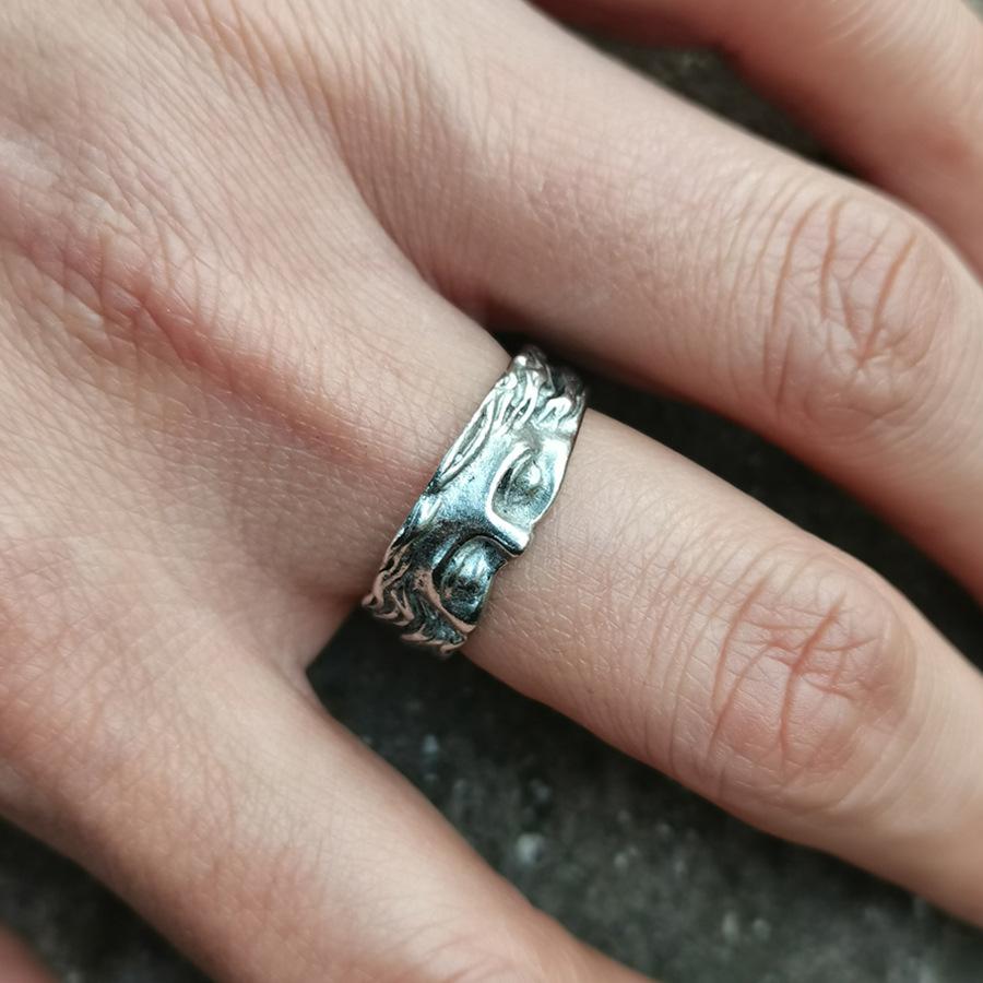 Creative Half Mask Retro Ring, Unisex Cool Style Fashionable Opening Adjustable Ring Fashion Jewelry