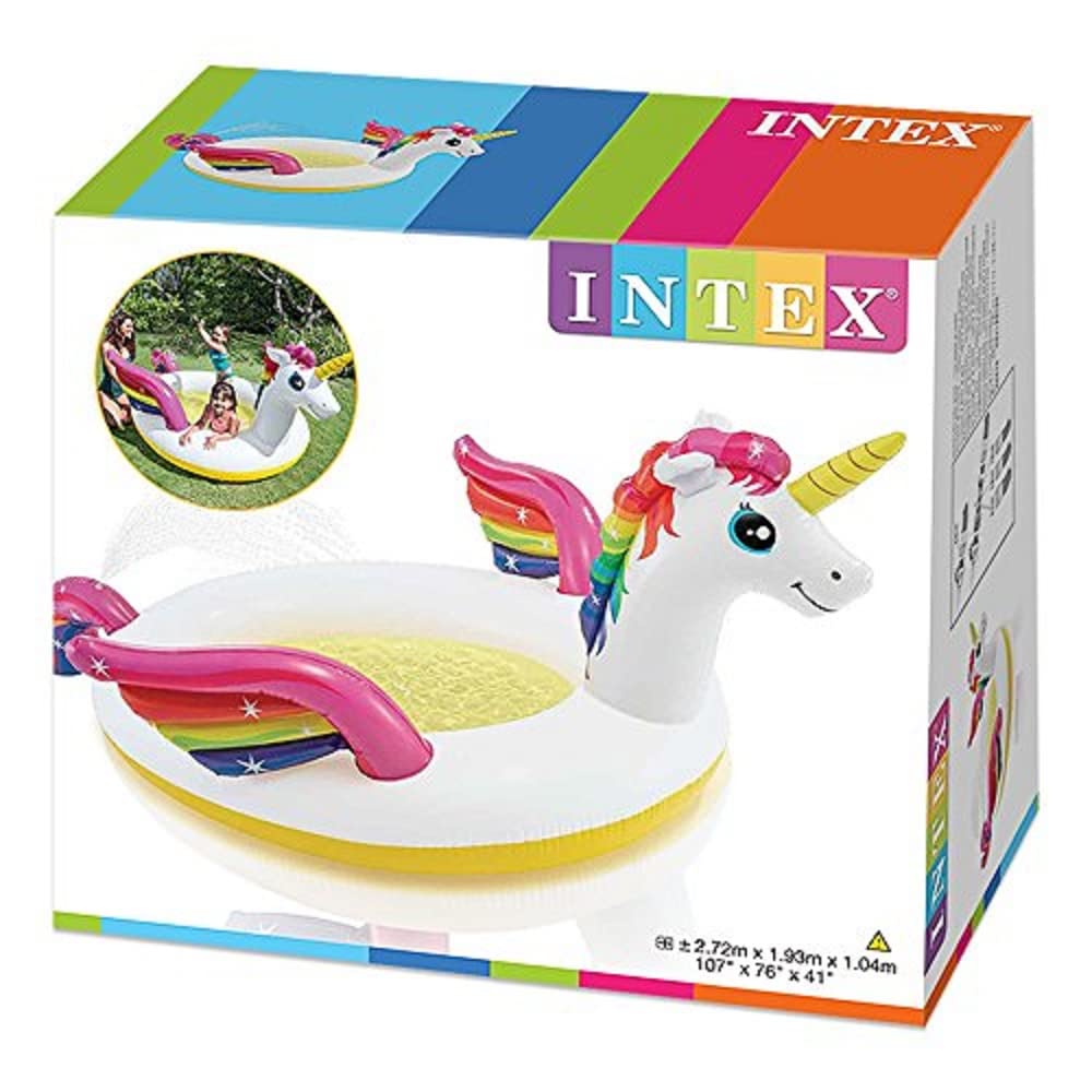 INTEX Mystic Unicorn Spray Pool, 272 X 193 X 104 Cm, 57441 [Official Japanese Product]