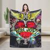 BONs JOVIs HEART Music Flannel Blankets  Customized Throw Blanket for Home Cm Rug Piece