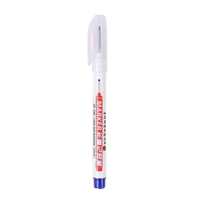 1/3Pcs White 20mm Deep Hole Long Nib Head Markers Pen Set for Metal Waterproof Bathroom Woodworking Decoration Multi-Purpose