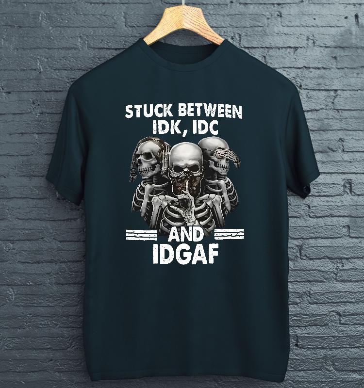 Skeleton Graphic Designs T-Shirt – Streetwear Style Casual Tee Urban Halloween Speak No Evil T-Shirt | IDGAF IDK IDC Short Sleeve T-Shirt