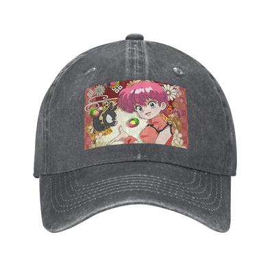 Ranma ½ Saotome Pig Girls Denim Fabric Cap Casual Baseball Caps Adjustable Hat Summer Unisex Baseball Hats
