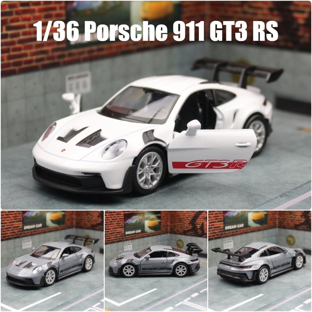 1/36 Porsche 911 GT3 RS Mașină de jucărie pentru copii RMZ CiTY Miniatură de curse Roți libere Trage înapoi Mașină turnată sub presiune din metal Colecție cadou