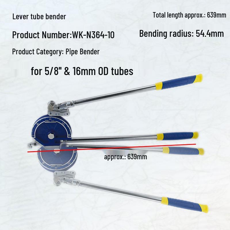 Saint-Ba Ruční ohýbačka trubek pro měď, hliník, ocel: Velikosti 6, 8, 10, 12, 19, 22