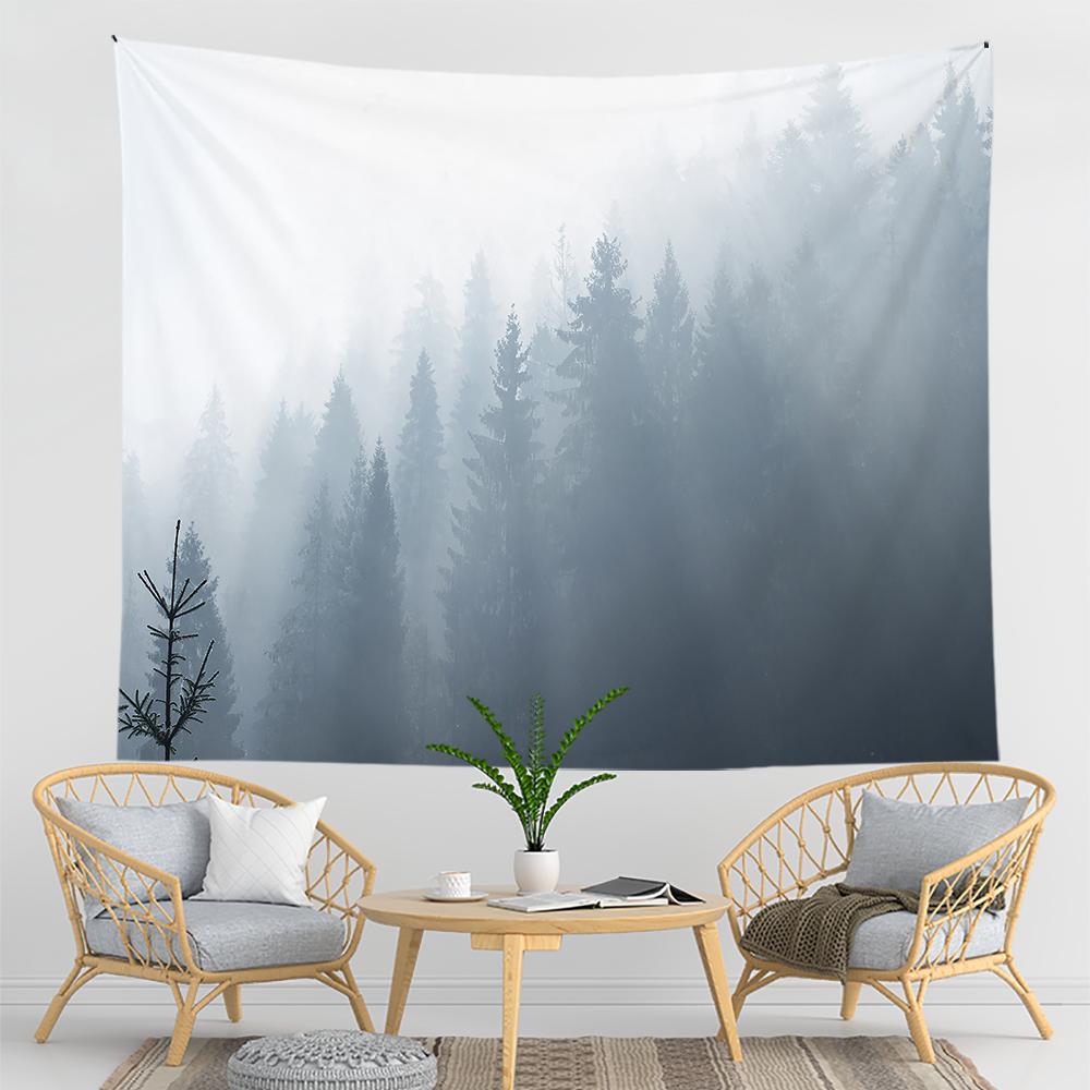 Mountain Psychedelic Tapestry Forest Wall Hanging Bohemian Witchcraft Dorm Decor