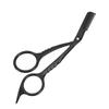 2 in 1 Eyebrow Scissors with Comb Ergonomic Handle Stainless Steel Brows Trimmer for Men Women