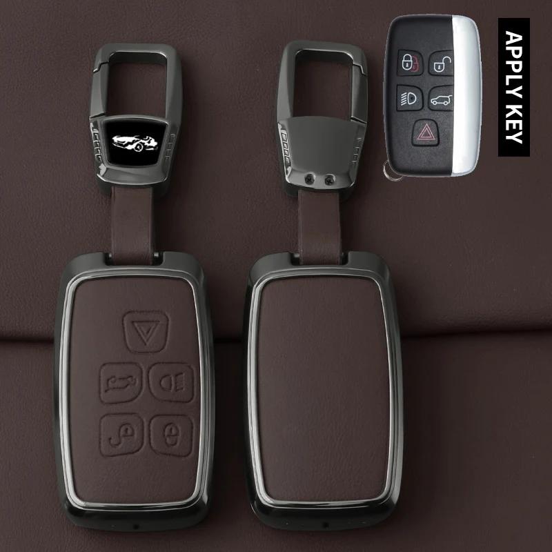 Innenraumleisten Auto Zinklegierung Schlüsselhülle Abdeckung Schale Für Land Rover Range Rover Discoverry 5 Sport Evoque Für JAGUAR XE XF XJ